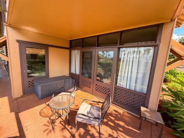 a outdoor space with furniture