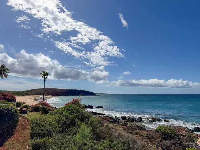 a sunset view with a lake