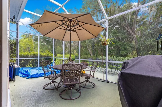 a view of backyard with green space