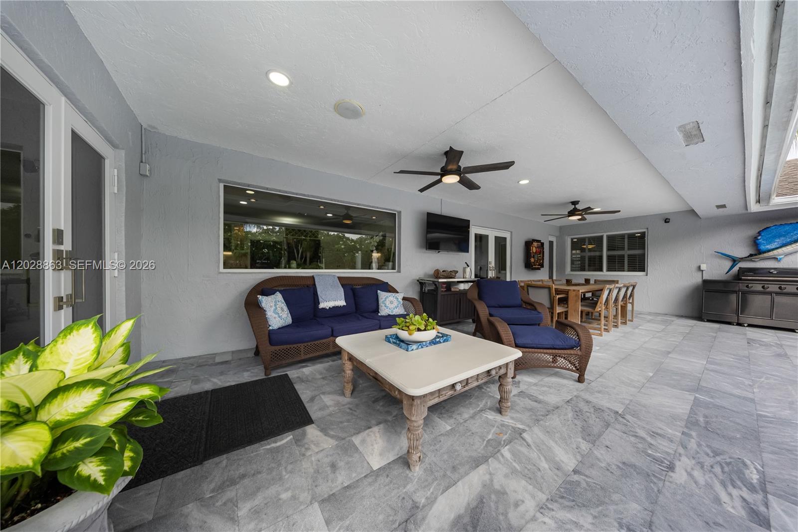 15351 Southwest 146th Street Miami, FL 33196 - Photo 60 of 86 Luxurious Marble through entire patio/pool deck.