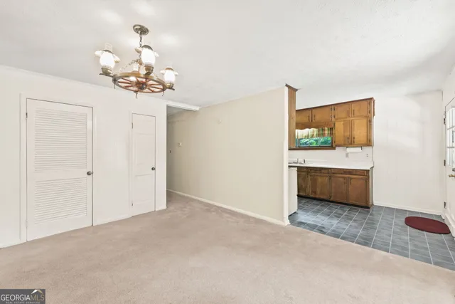 a view of a livingroom with a couch