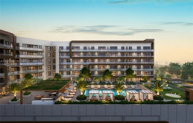 a view of a balcony with city view