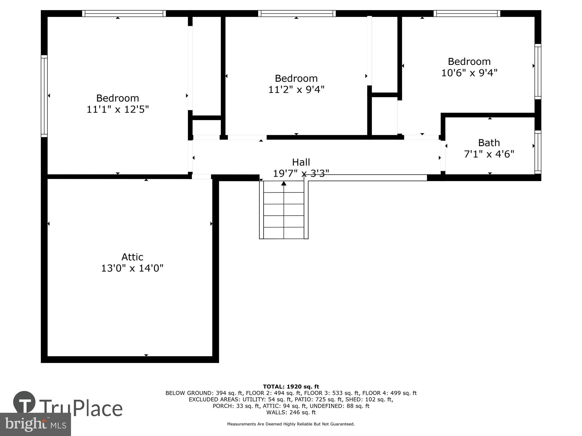 12812 Crisfield Road Silver Spring, MD 20906 - Photo 63 of 83 Upper Level 2 (labels & Measurements)