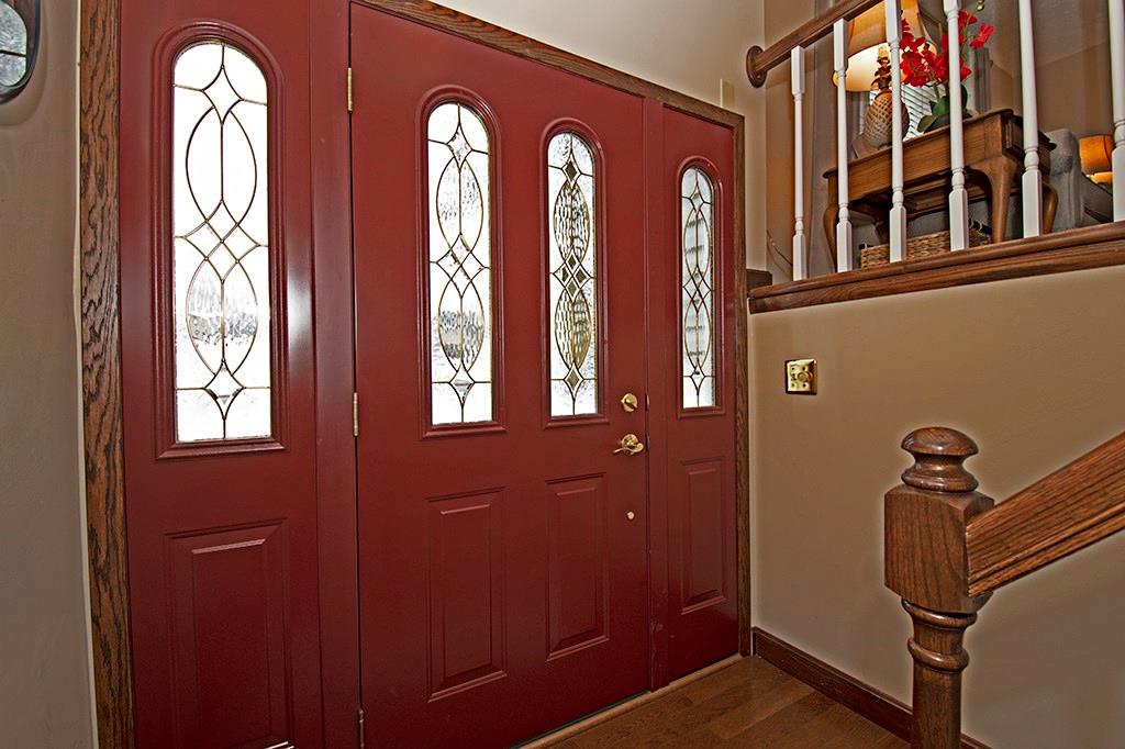 This beautiful front entry door was expanded to allow for the extra side panels 