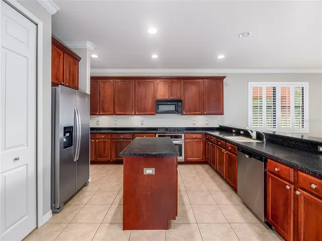 a view of a garden from a window