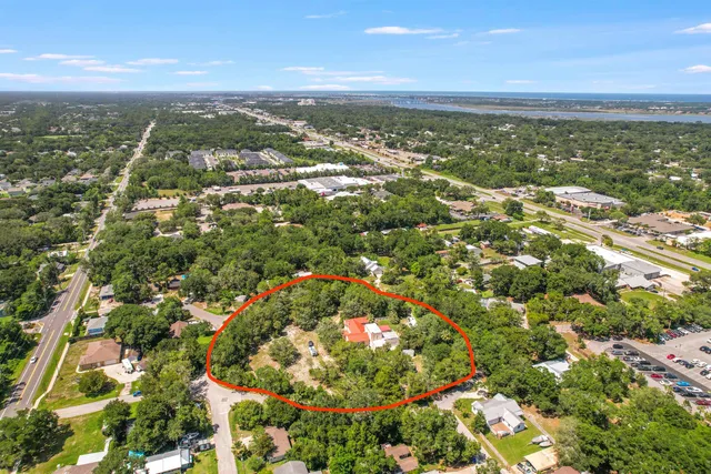 a view of city and mountain