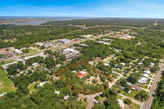 a view of city and ocean