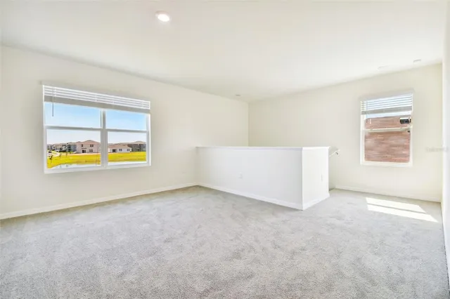 an empty room with an entryway