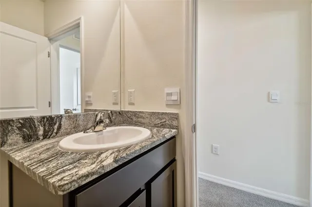 a view of a city with lawn chairs