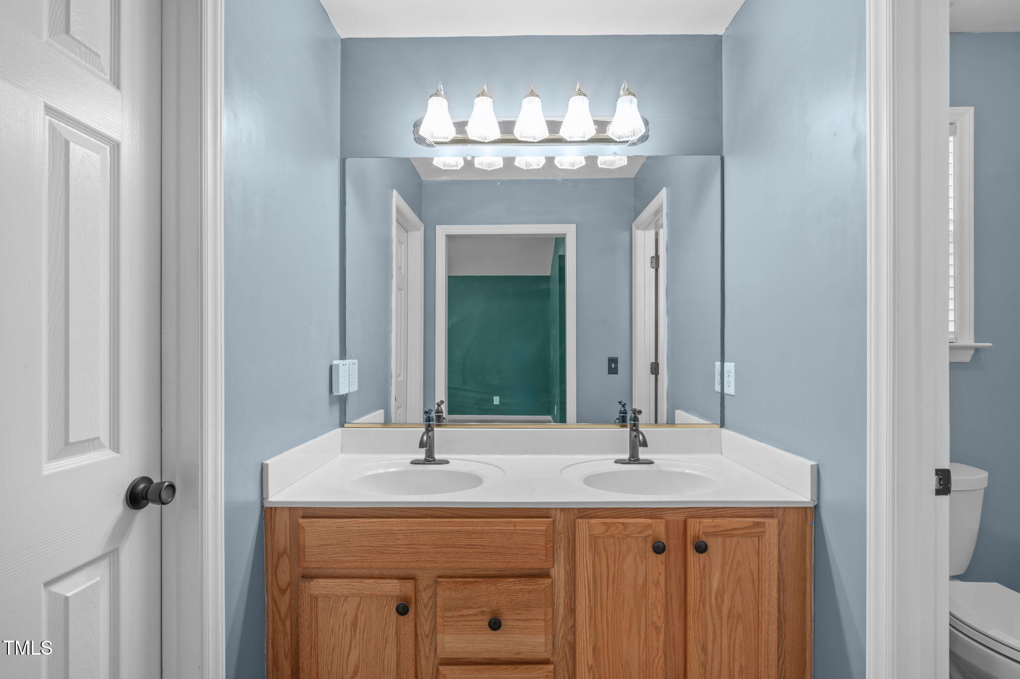 7905 Willow Croft Drive Willow Spring, NC 27592 - Photo 10 of 26 a bathroom with a sink and a mirror
