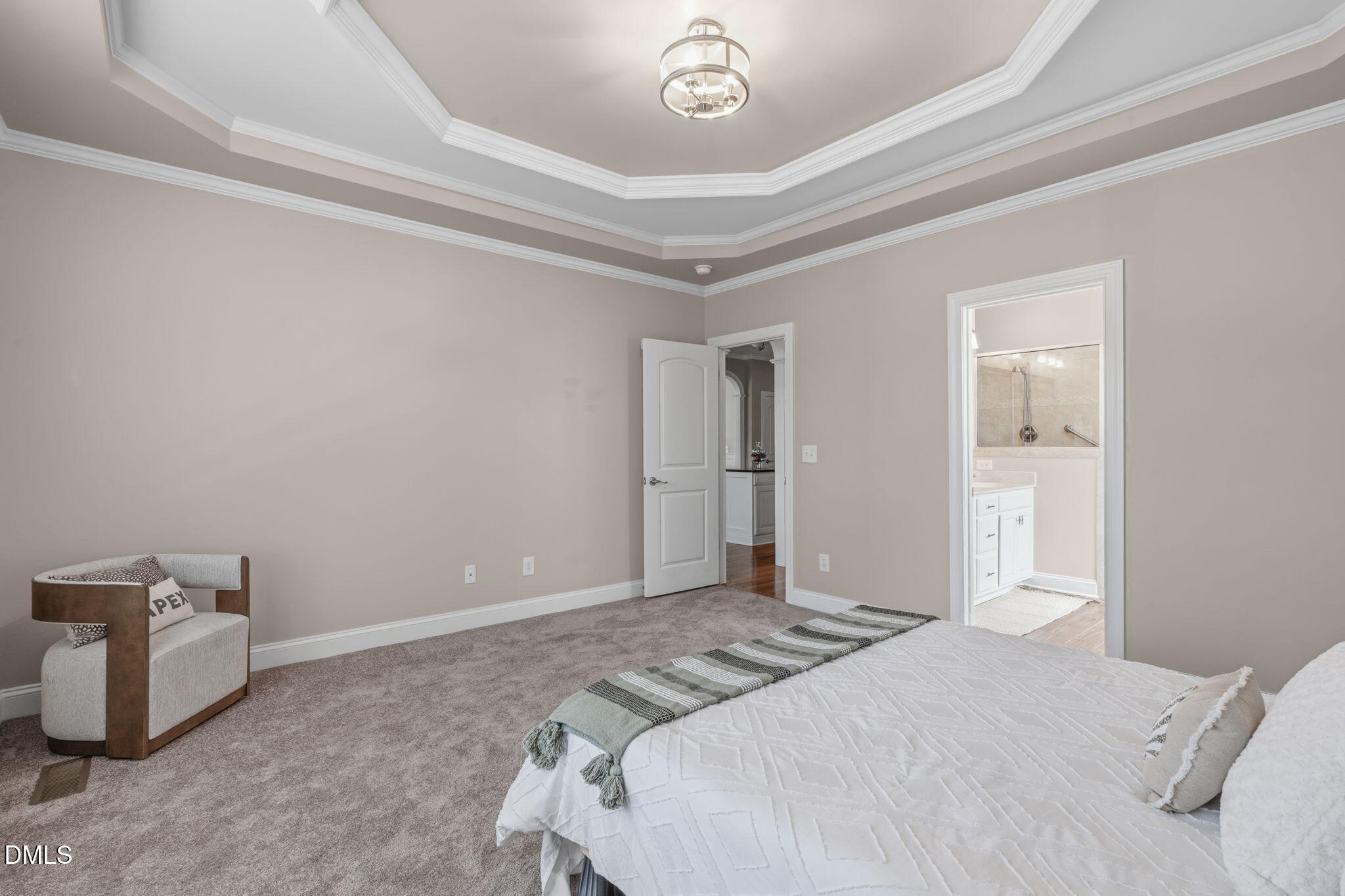 7320 Bedford Ridge Drive Apex, NC 27539 - Photo 28 of 64 a bedroom with a bed and a window