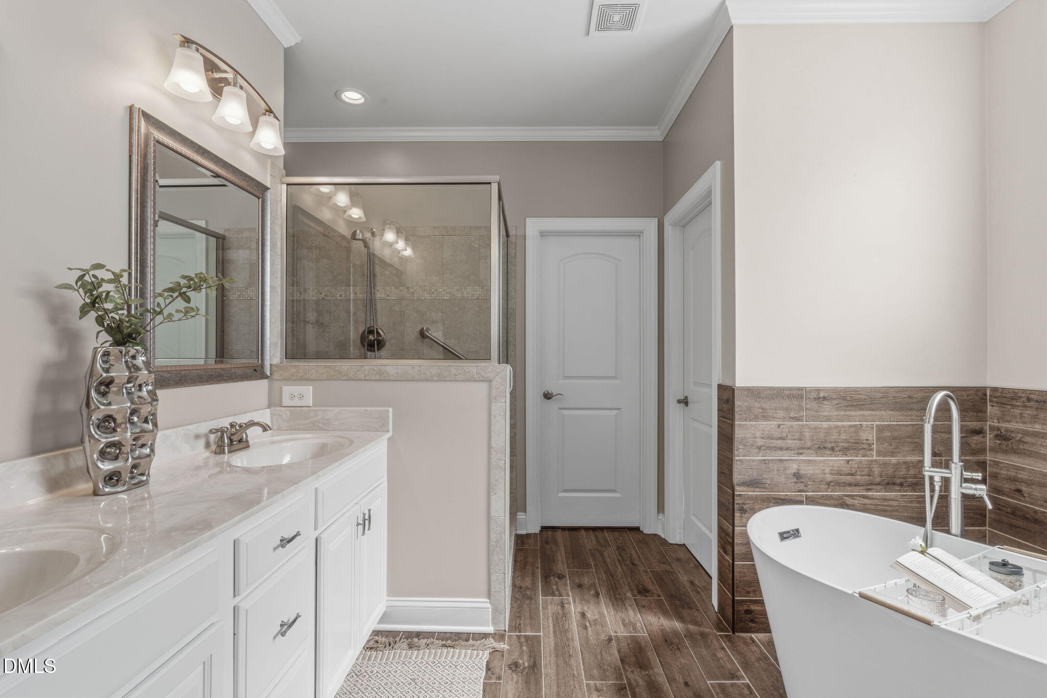 7320 Bedford Ridge Drive Apex, NC 27539 - Photo 30 of 64 a bathroom with a granite countertop sink mirror and toilet