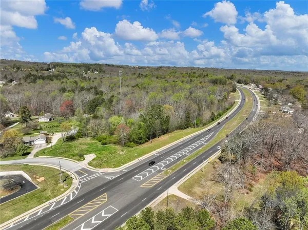 a view of a city from a balcony