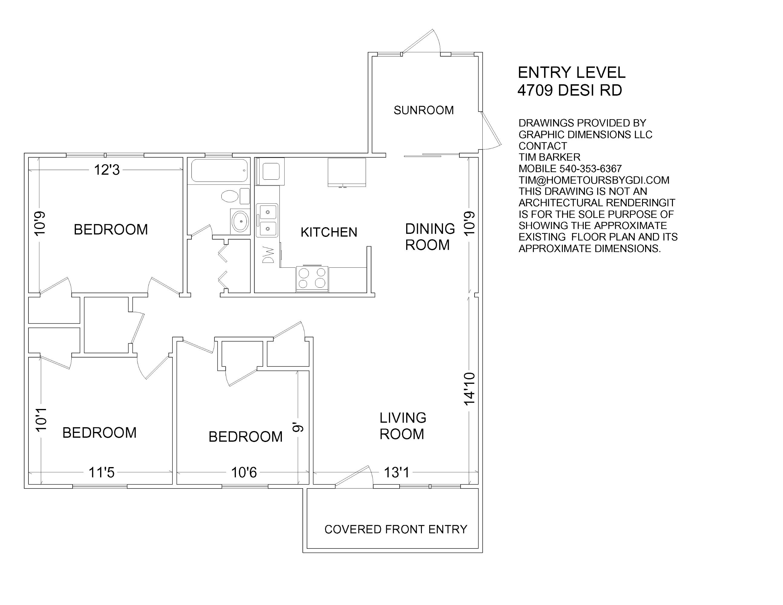 4709 Desi Road Northwest Roanoke, VA 24017 - Photo 30 of 30 4709 DESI RD FLOOR PLAN