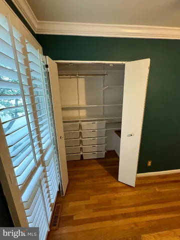 a view of wooden door