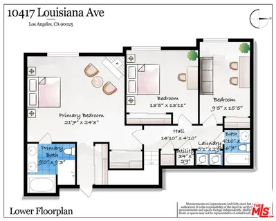 $1,389,000 | 10417 Louisiana Avenue, Unit PH4, Los Angeles, CA 90025