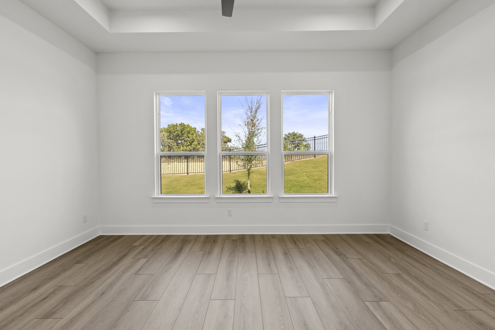 783 Iron Willow Loop Dripping Springs, TX 78620 - Photo 26 of 28 an empty room with wooden floor and windows