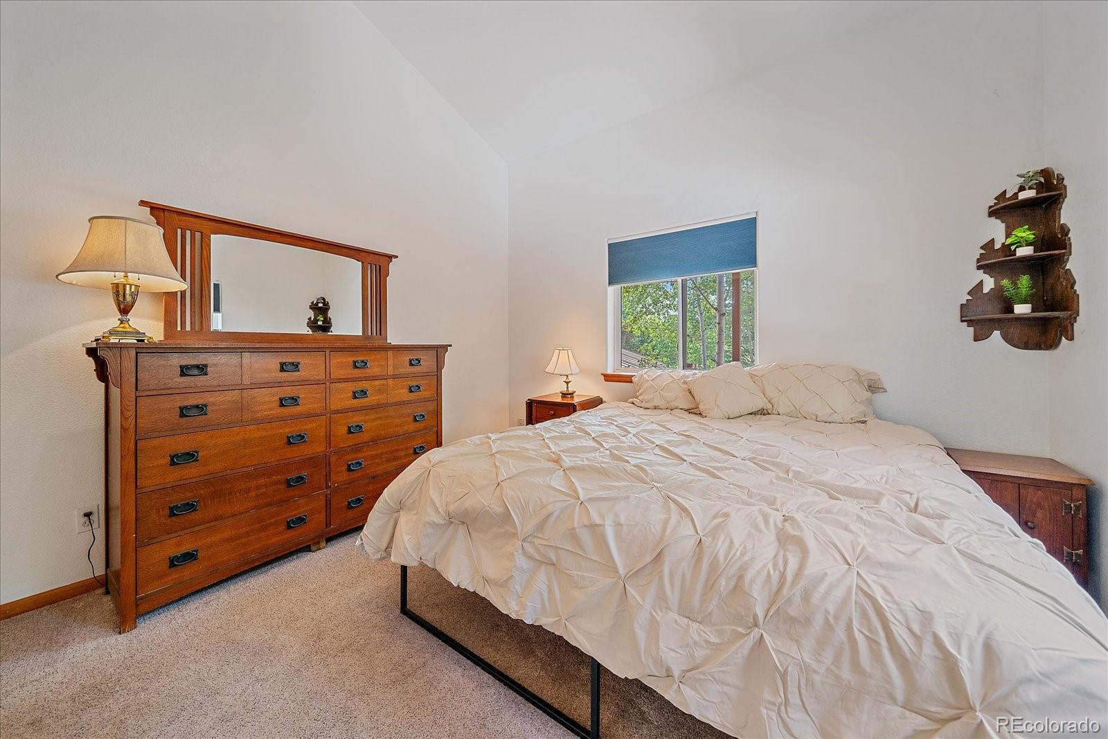 153 Wise Road Bailey, CO 80421 - Photo 15 of 38 a bedroom with a bed and a dresser