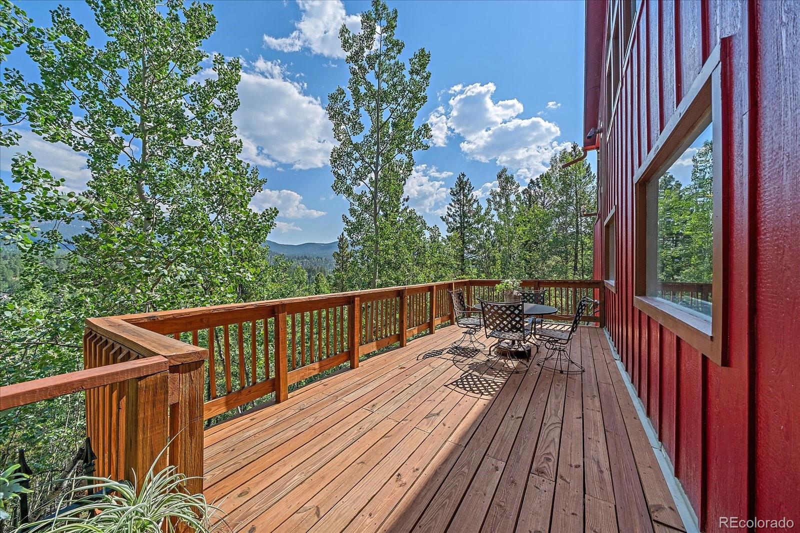 153 Wise Road Bailey, CO 80421 - Photo 25 of 38 a view of balcony with wooden floor