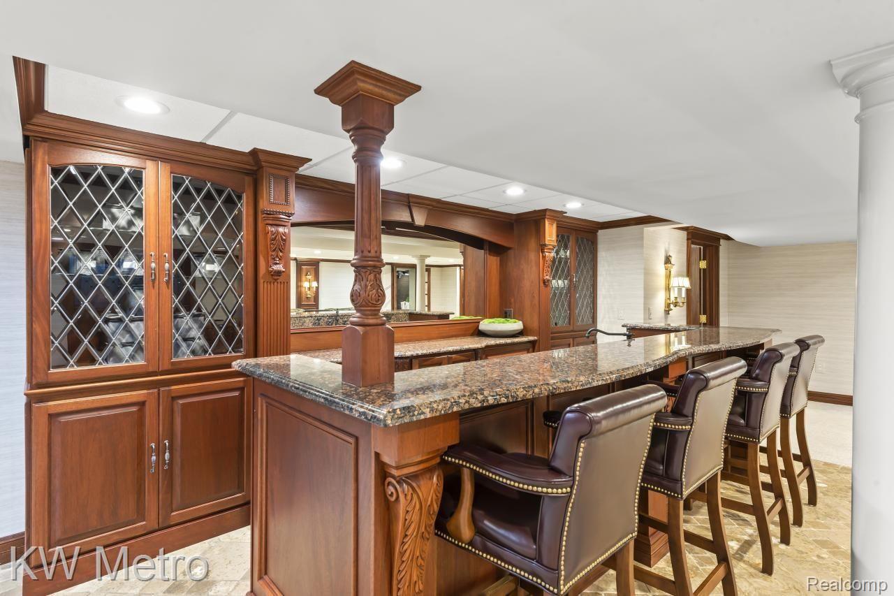 871 North Renaud Road Grosse Pointe, MI 48236 - Photo 47 of 64 Amazing Lower Level Bar - Custom Wood Cabinetry