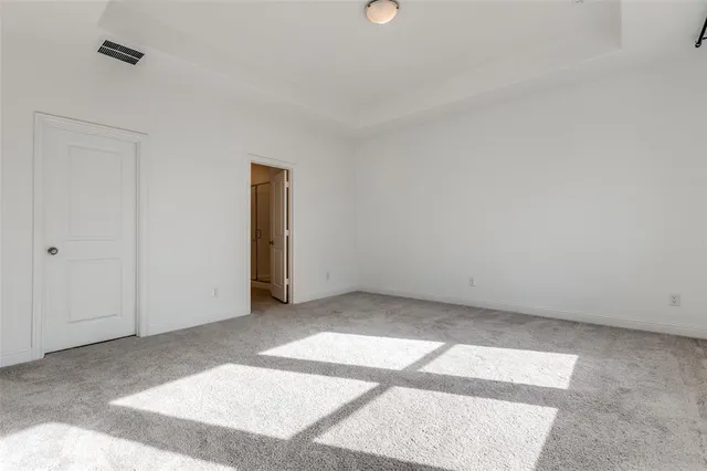 an empty room with an entryway