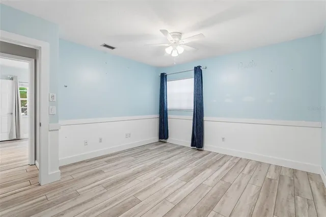 an empty room with a window