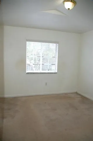 an empty room with a window