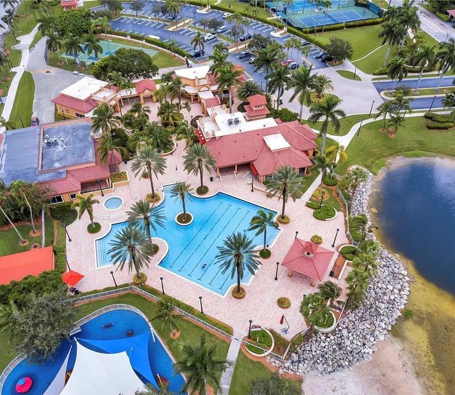 18713 Southwest 26th Street Miramar, FL 33029 - Photo 21 of 32 an aerial view of a house with yard swimming pool and outdoor seating