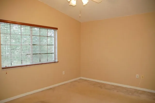 an empty room with a window