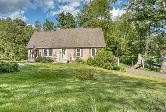 a house view with a garden space