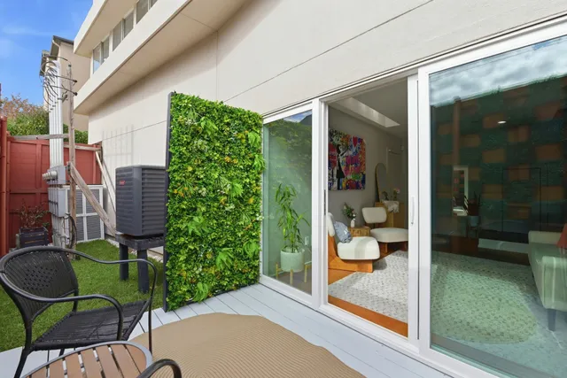 a view of a pathway of building