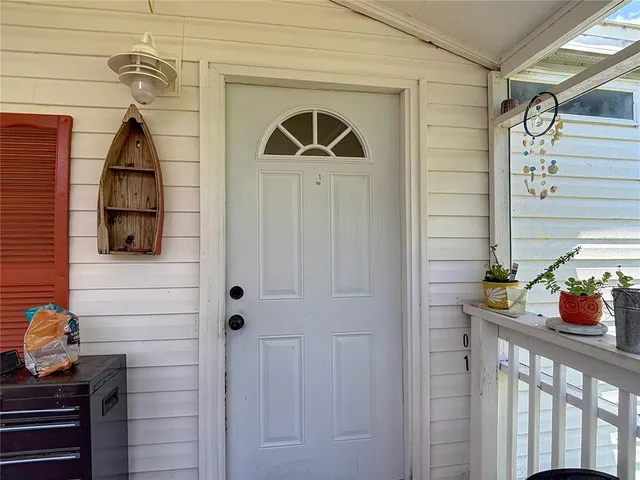 a front view of a house with entryway
