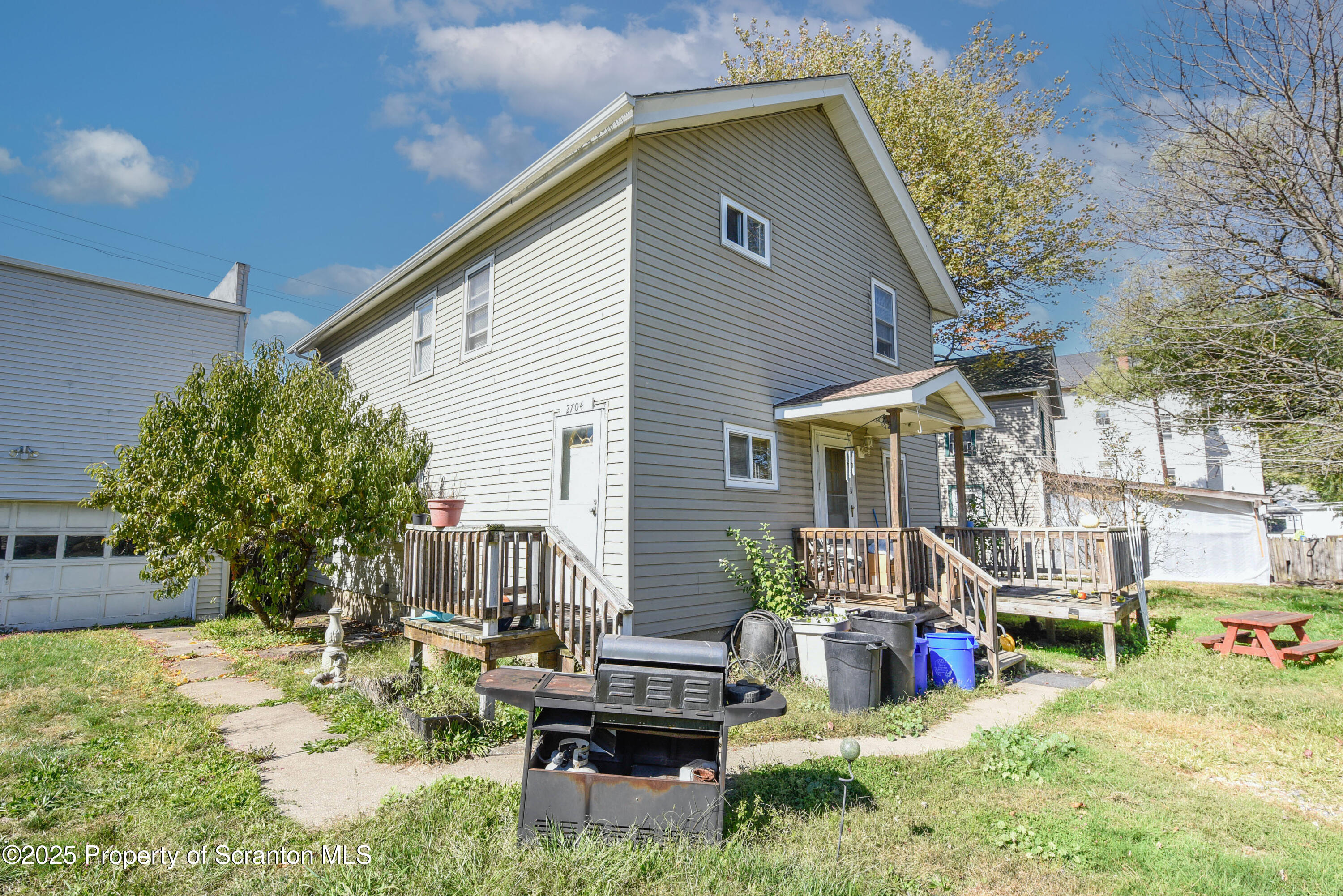 2706 North Main Avenue Scranton, PA 18508 - Photo 21 of 46 a view of backyard of house with outdoor seating