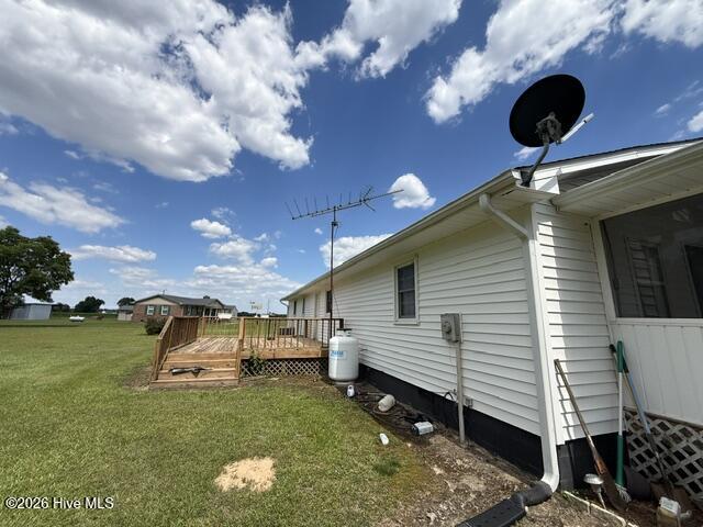 396 Ronnie Road Autryville, NC 28318 - Photo 3 of 43 Back wood deck and 2 plus acres