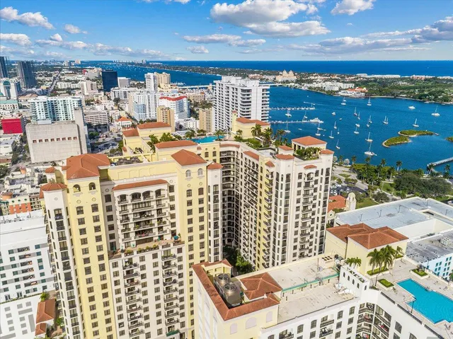 a view of building with a terrace