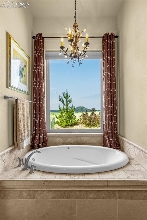 11784 Spruce Mountain Road Larkspur, CO 80118 - Photo 27 of 49 a view of a bathtub in a bathroom
