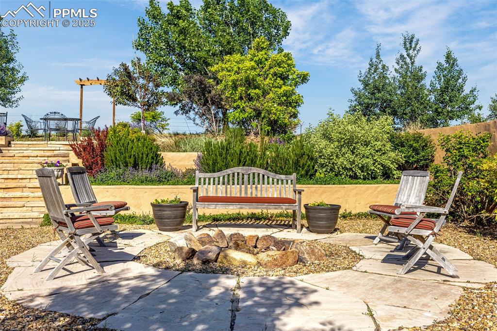 11784 Spruce Mountain Road Larkspur, CO 80118 - Photo 3 of 49 a view of swimming pool with lawn chairs and plants