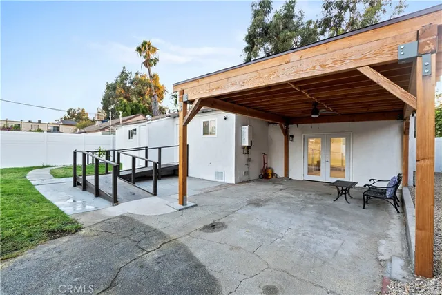 a view of an outdoor sitting space