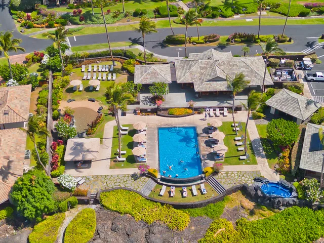 a view of swimming pool with outdoor seating