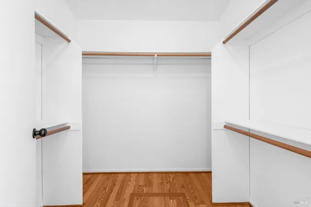 a close view of closet