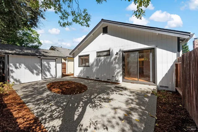 a backyard of a house