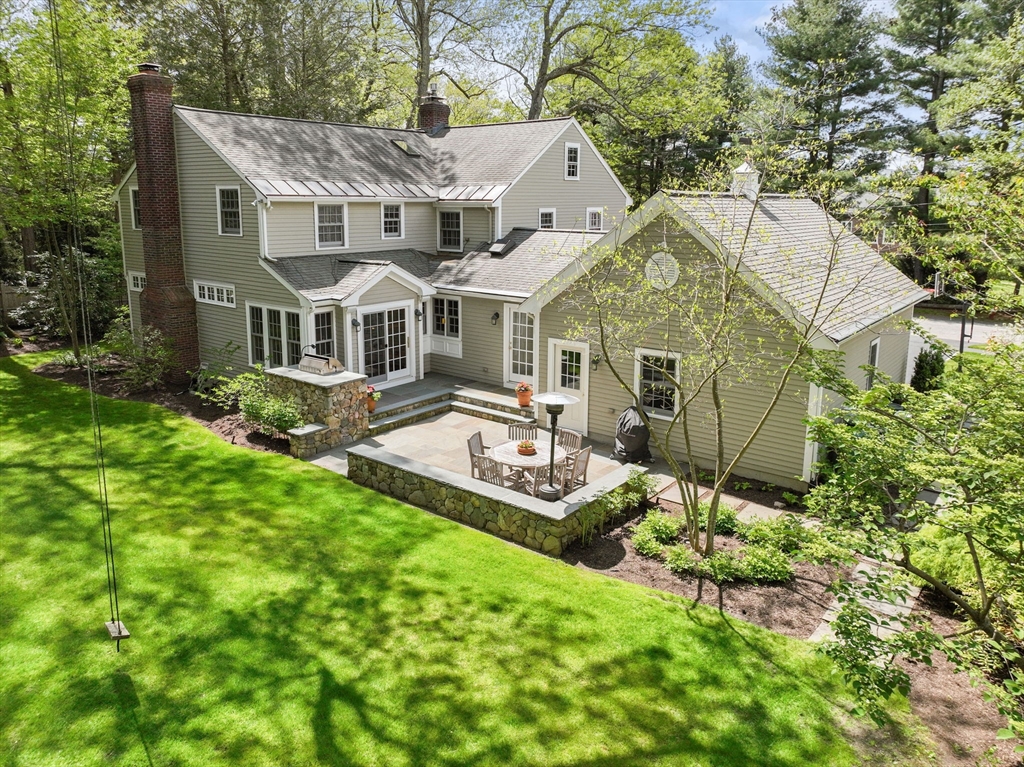 30 Park Avenue Wellesley, MA 02481 - Photo 36 of 36 an aerial view of a house with swimming pool