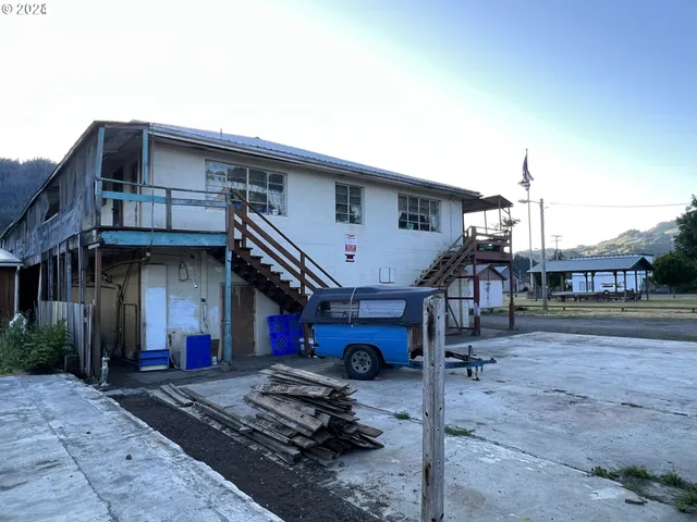 a view of a house with a patio