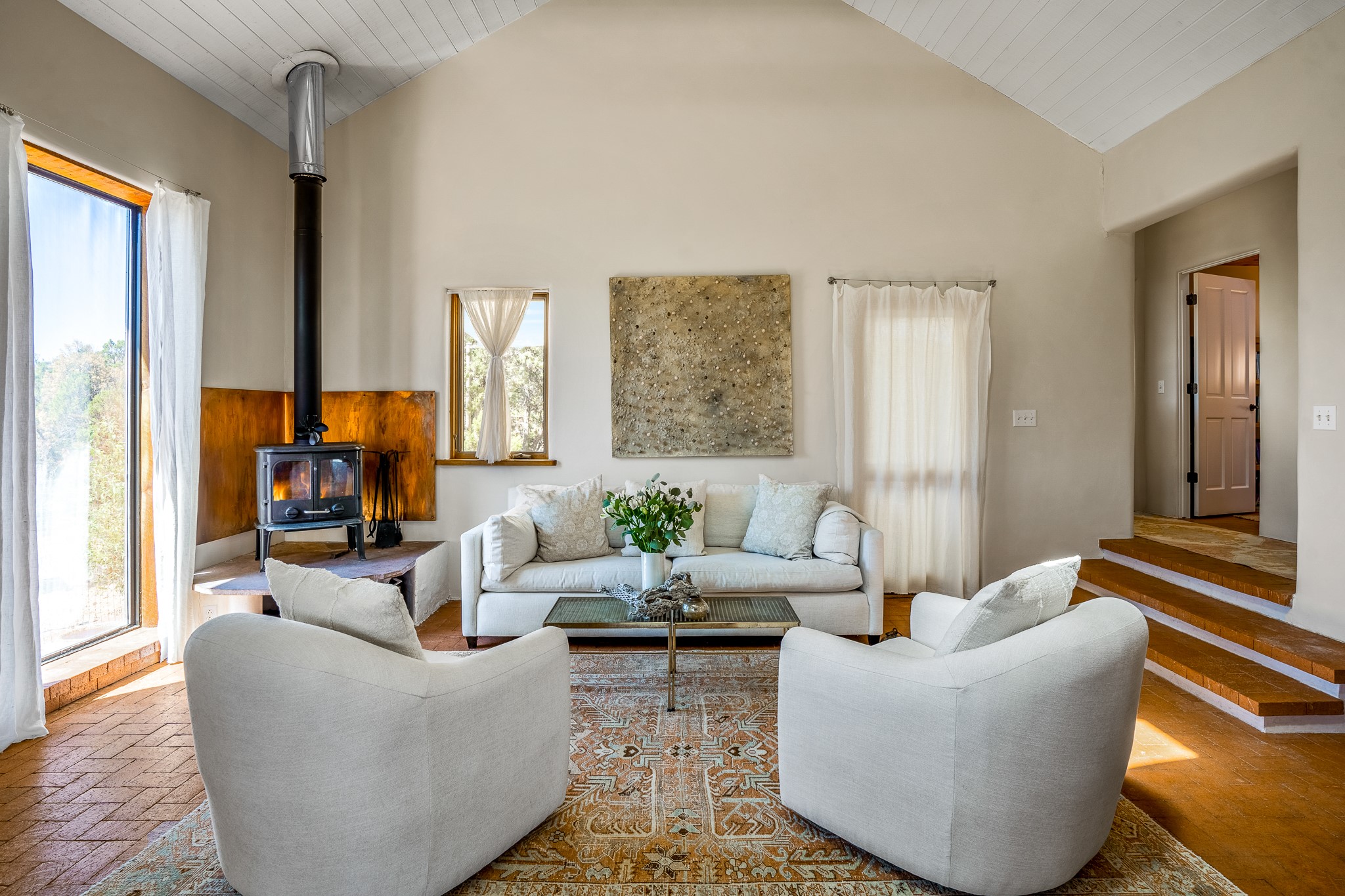 73 Los Hornos Road Lamy, NM 87540 - Photo 1 of 1 Peaceful, Natural Light in the Living Room