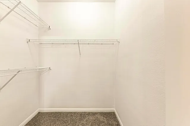 a view of small space with racks on the wall