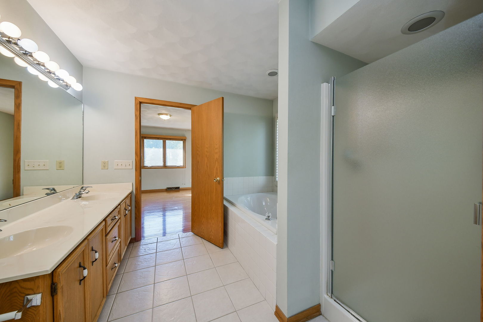 2917 Prairie Road Belvidere, IL 61008 - Photo 14 of 23 a bathroom with a sink a mirror and a bathtub