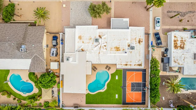 aerial view of a house
