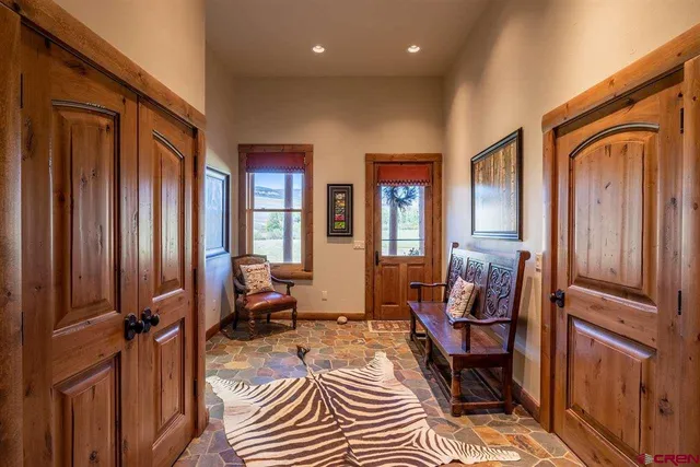 a bathroom with a shower and a shower