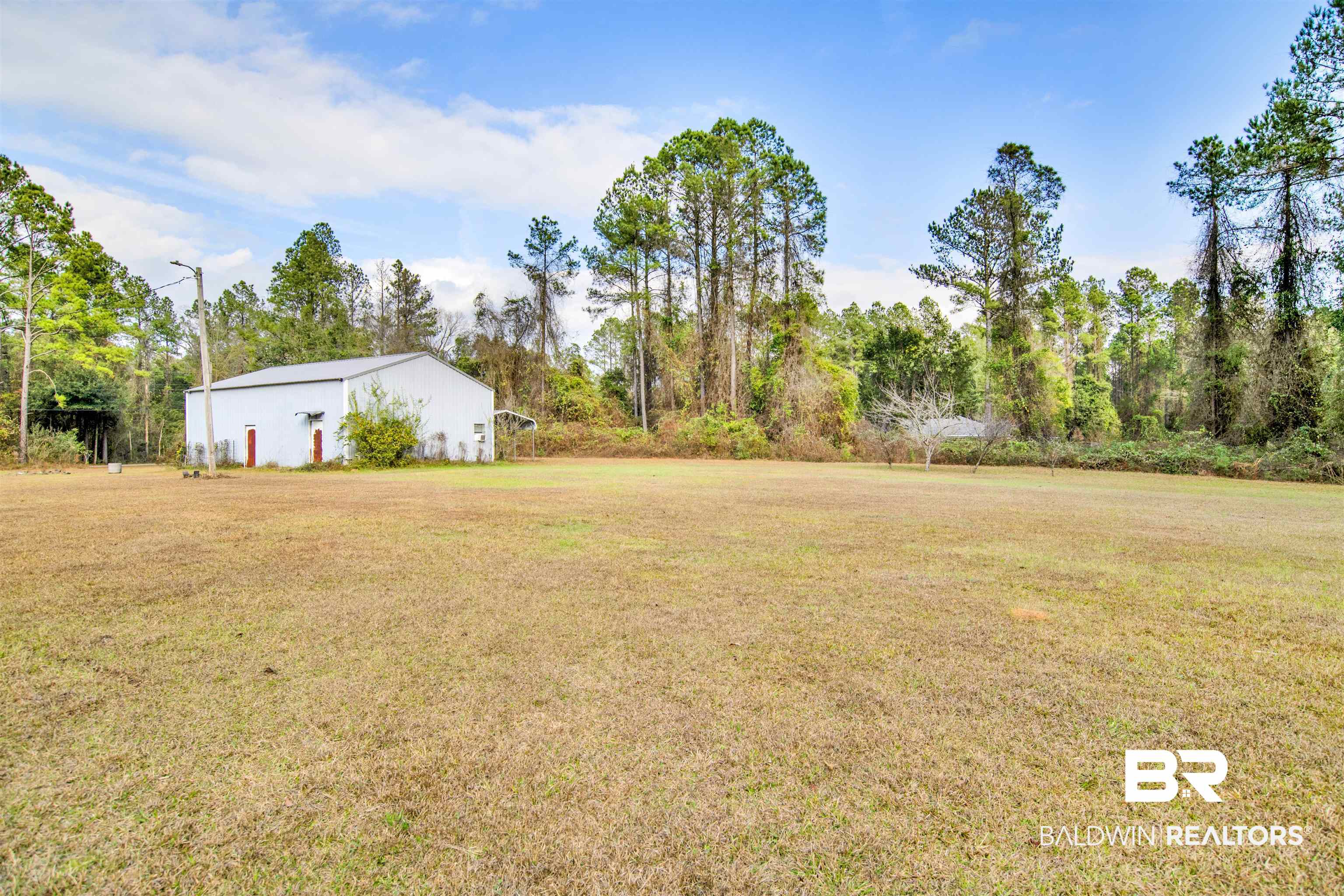 36434 Alexandria Trail Stapleton, AL 36578 - Photo 17 of 27 View of grassy yard featuring an outbuilding