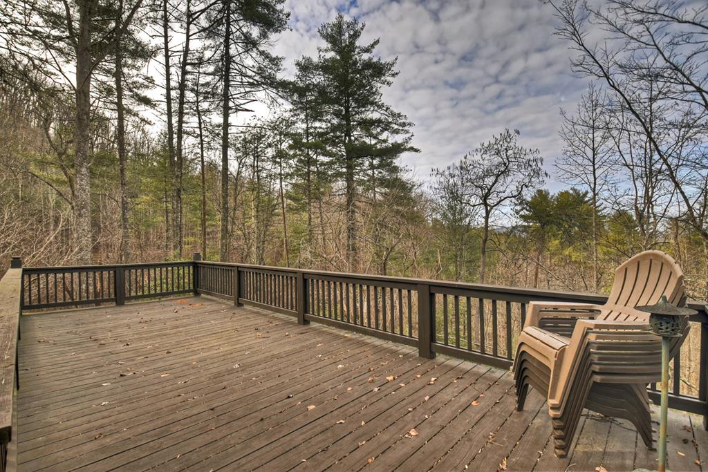 71 Rising Fawn Drive Mineral Bluff, GA 30559 - Photo 45 of 66 a view of balcony with wooden floor and fence